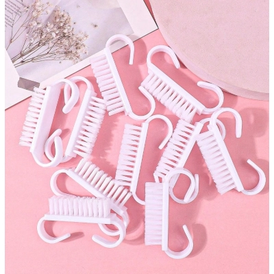 SZCZOTECZKI jednorazowe do czyszczenia PYŁU paznokci Manicure 100SZTUK MIX