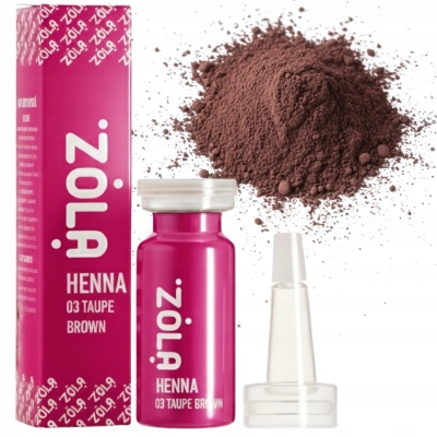 Henna pudrowa do brwi Zola 03 Taupe brown 10g głęboki brąz profesjonalna