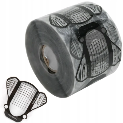 Plastikowe FORMY DO PRZEDŁUŻANIA PAZNOKCI żelem SZABLONY 500 sztuk