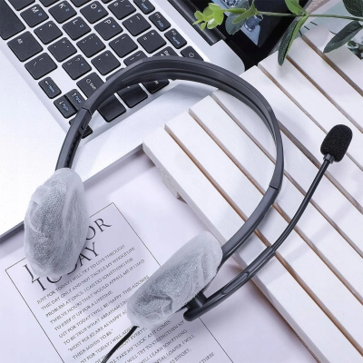 Jednorazowe osłonki ochraniacze na słuchawki nauszne 100 sztuk 50 par białe