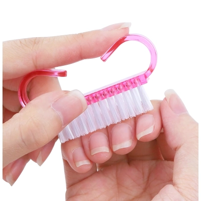 1 szt. szczoteczka do PAZNOKCI PYŁU róż