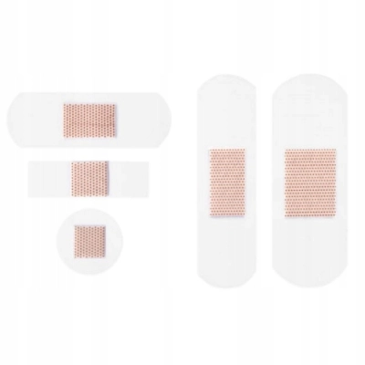 Plastry transparentne wodoodporne przeźroczyste 24 sztuki zestaw ZARYS