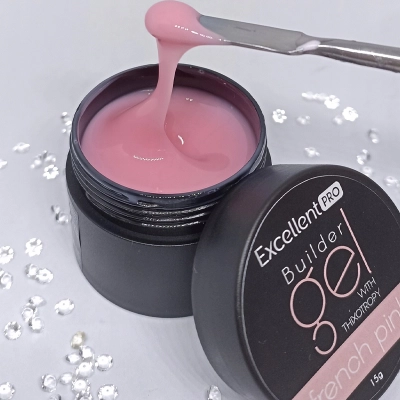 Excellent PRO Builder Thixo French Pink 50g żel budujący do paznokci różowy