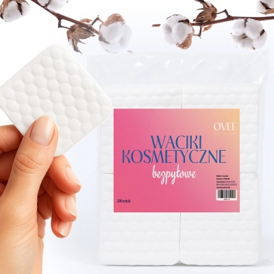WACIKI kosmetyczne bezpyłowe niestrzępiące MANICURE PEDICURE grube 200sztuk