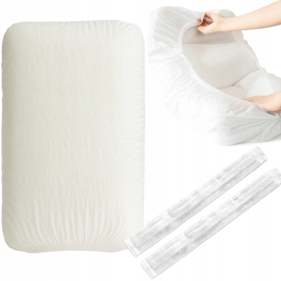 Pokrowce jednorazowe poszewki na poduszki na gumce 80x50 cm 2 sztuki