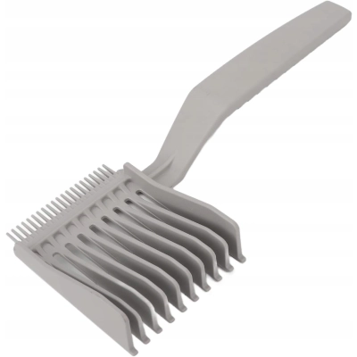 Profesjonalny GRZEBIEŃ fryzjerski do strzyżenia stylizacji dwustronny siwy