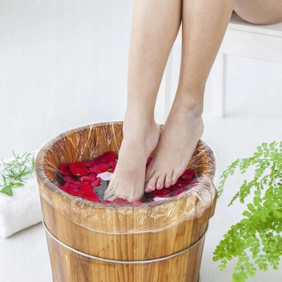 50 sztuk worki WORECZKI jednorazowe PEDICURE 60x50 cm foliowe do myjki stóp