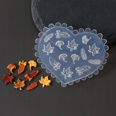 Forma SZABLON silikonowy do zdobień ozdób paznokci MANICURE liście