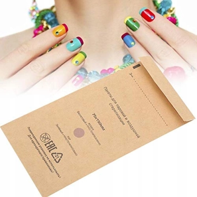 100X Torebki pakiety DO STERYLIZACJI narzędzi PAPIEROWE 75 x 150mm