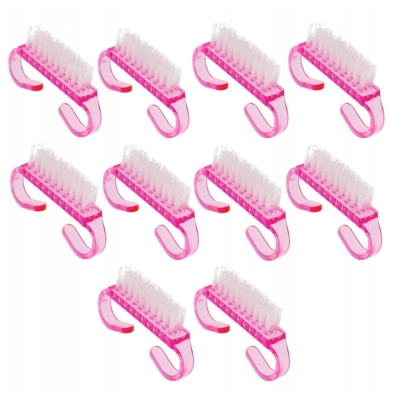 Szczoteczki jednorazowe róż do czyszczenia pyłu paznokci manicure 50 sztuk