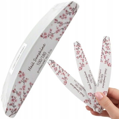 PILNIKI do piłowania paznokci manicure ZEBRA łódka 100/180 25 sztuk