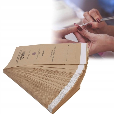 100X Torebki pakiety DO STERYLIZACJI narzędzi PAPIEROWE 100 x 200mm 10x20cm