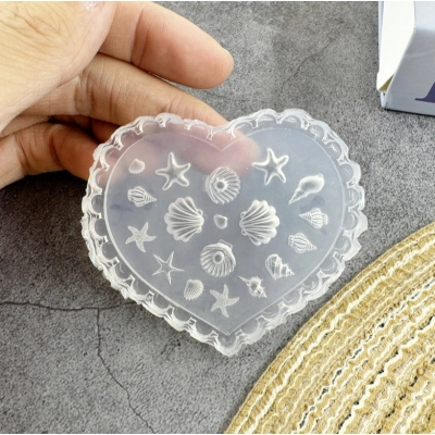 Forma SZABLON silikonowy do zdobień ozdób 3D paznokci MANICURE muszelki