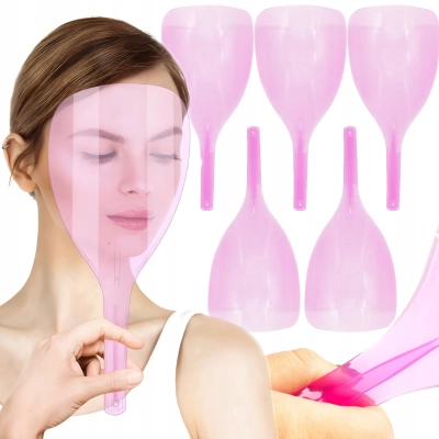 MASKA ochronna fryzjerska chroniąca twarz uniwersalna różowa 5 SZTUK