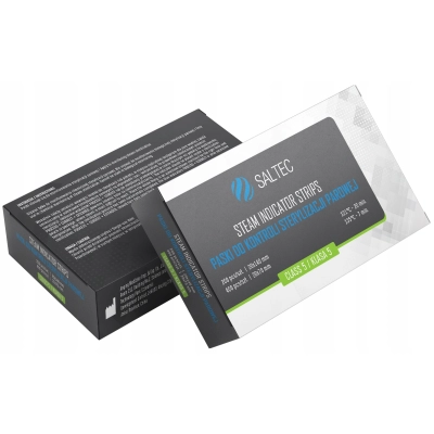 Paski do kontroli sterylizacji Saltec 400 szt. V KLASA testy do autoklawu