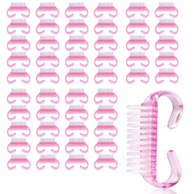 Szczoteczki jednorazowe róż do czyszczenia pyłu paznokci manicure 50 sztuk