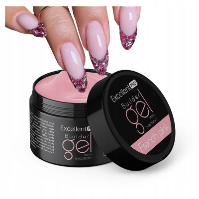 Excellent PRO Builder Thixo French Pink 50g żel budujący do paznokci różowy