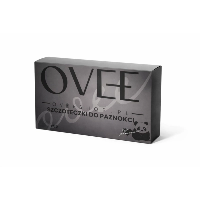 Szczoteczki do paznokci czarne , z białym włosiem 100 sztuk