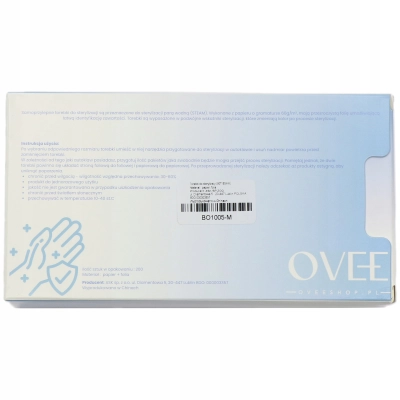 TOREBKI papierowo-foliowe PŁASKIE do sterylizacji samoprzylepne 90x165mm