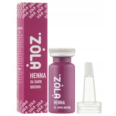Henna pudrowa do brwi ZOLA 06 Dark Brown 10g ciemny brąz profesjonalna
