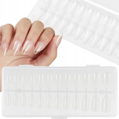 ZESTAW tipsów do przedłużania paznokci 240sztuk żel akryl MANICURE pojemnik
