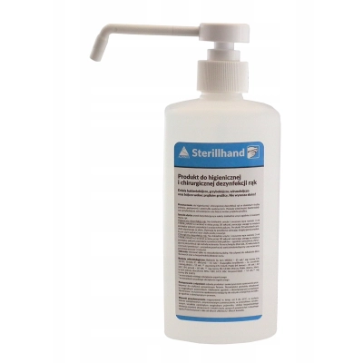 Płyn do dezynfekcji Sterillhand 500ml z pompką preparat bakteriobójczy