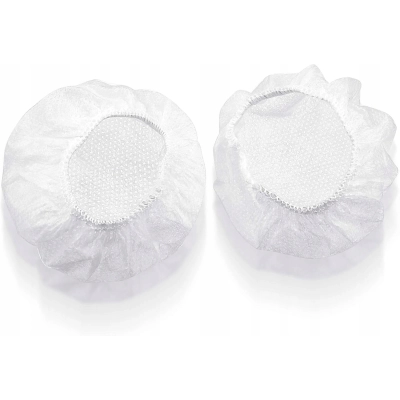 Jednorazowe osłonki ochraniacze na słuchawki nauszne 100 sztuk 50 par białe