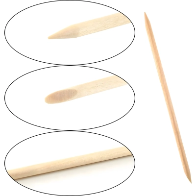 DREWNIANE PATYCZKI DO SKÓREK DO MANICURE 100 SZT