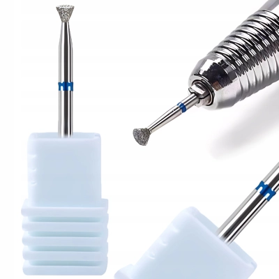 FREZ diamentowy ODWRÓCONY STOŻEK 3x3mm do skórek średni