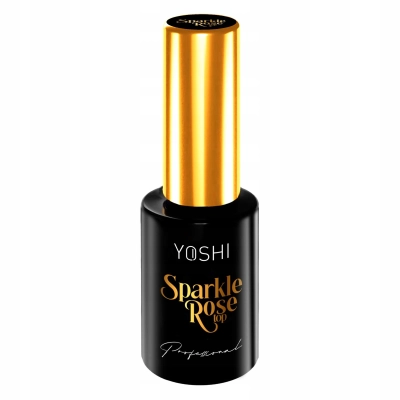 Top do paznokci z rożowymi płatkami borkatem Yoshi 10ml Sparkle Rose