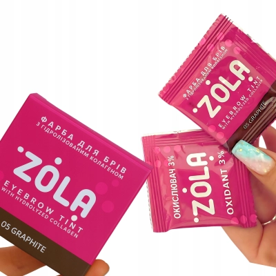 Farbka do brwi w saszetce Zola 05 Graphite + oksydant aktywator