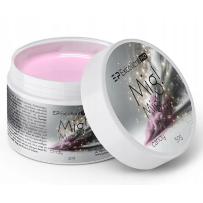 Excellent PRO żel budujący MIG! MIG! Candy różowy samopoziomujący 30g