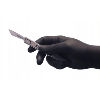 Rękawiczki jednorazowe Zarys easyCare czarne rozmiar 8 - M 50 par 100 sztuk