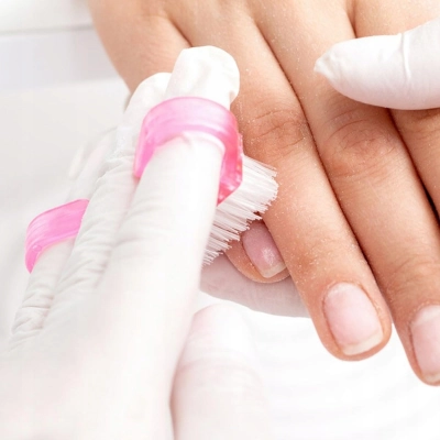 Szczoteczki jednorazowe róż do czyszczenia pyłu paznokci manicure 50 sztuk