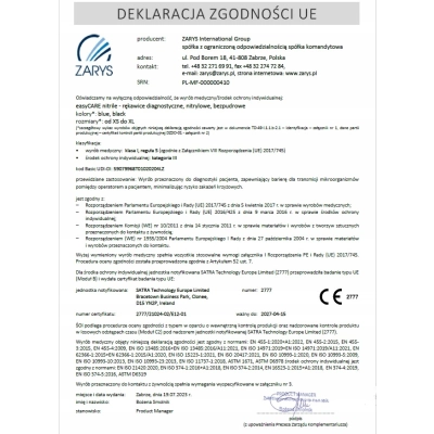 Rękawiczki jednorazowe nitrylowe czarne ZARYS r. XS 100 sztuk BEZPUDROWE