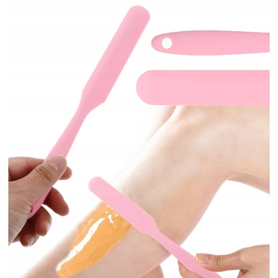 SZPATUŁKA kosmetyczna do kremów silikonowa WIELORAZOWA różowa 1 sztuka