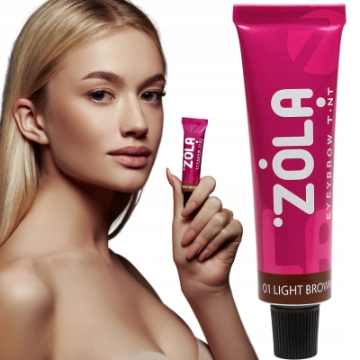 Zola 01 Light Brown Brąz 15 ml trwała farbka do brwi jasnobrązowa TINT
