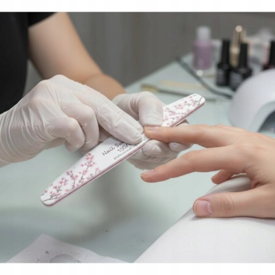 PILNIKI do piłowania paznokci manicure ZEBRA łódka 100/180 25 sztuk