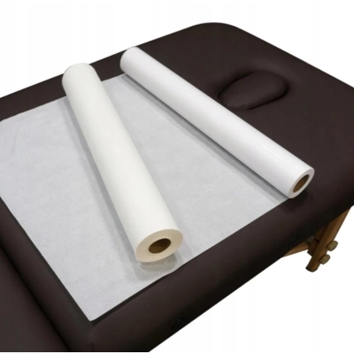 Podkład włókninowy fizelinowy prześcieradło w rolce na łóżko 60x50m 14g