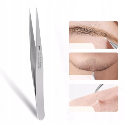 PĘSETA profesjonalna PRECYZYJNA do regulacji brwi ostra stal nierdzewna