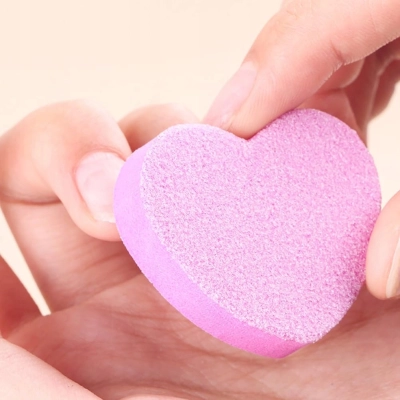 BLOCZKI polerskie SERCA do wygładzania paznokci manicure 100 sztuk różowe