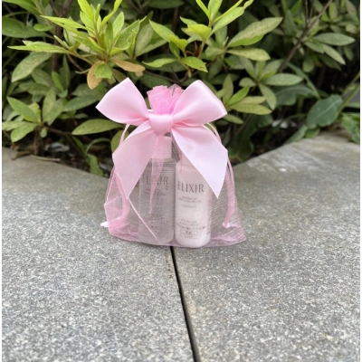 GOTOWY ZESTAW upominek dla klientki w woreczku APLIKATOR i SZCZOTECZKA róż