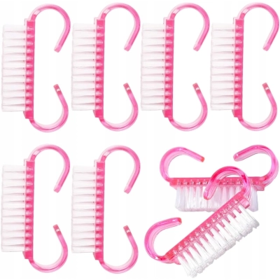 Szczoteczki jednorazowe róż do czyszczenia pyłu paznokci manicure 50 sztuk