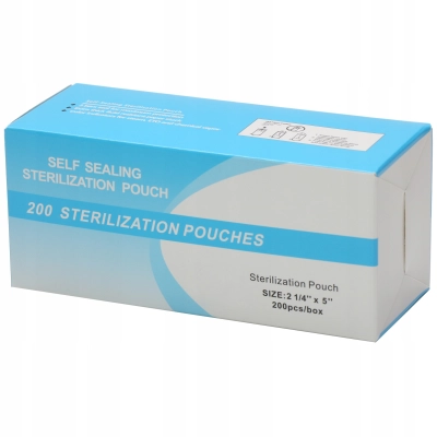 TOREBKI papierowo-foliowe PŁASKIE samoprzylepne do sterylizacji 57x130mm