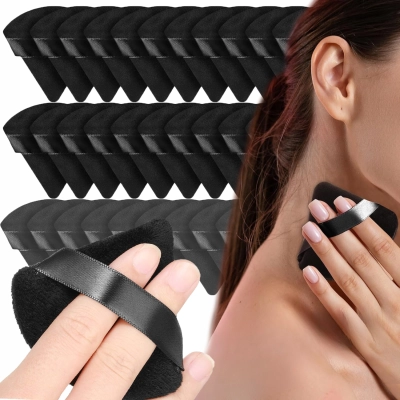 Jednorazowe gąbki GĄBECZKI na palec PUSZKI do pudru trójkąty 30 sztuk