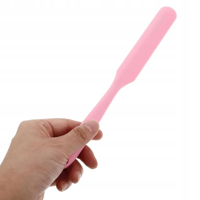 SZPATUŁKA kosmetyczna do kremów silikonowa WIELORAZOWA różowa 1 sztuka