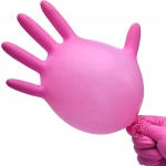 Rękawiczki Nitrylowe ochronne MEDASEPT Rozmiar XS 100 szt. RÓŻOWE magenta