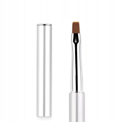 PĘDZELEK DO ŻELU akrylożelu z kryształkami płaski