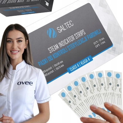 Paski SALTEC do sterylizacji parowej AUTOKLAW 400 sztuk +szczotka OveePro