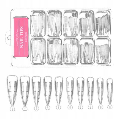 Tipsy Migdałki Dual Formy do Poly Gelu 100 sztuk